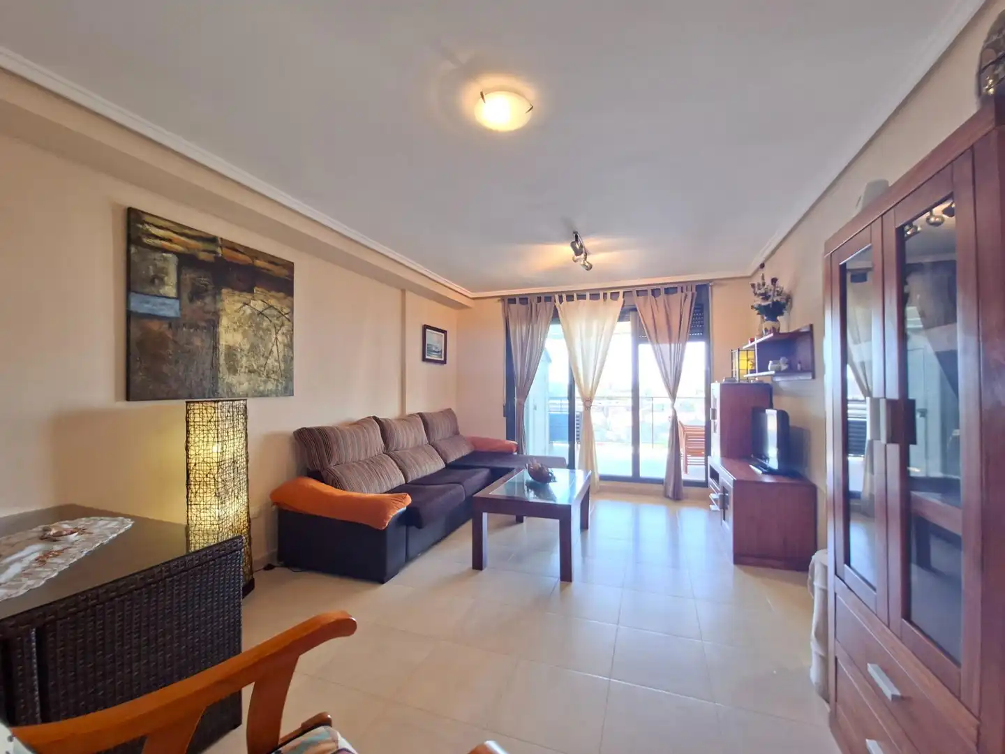 Sala de estar de Apartamento en venta en Oropesa del Mar / Orpesa con Aire acondicionado, Terraza y Amueblado