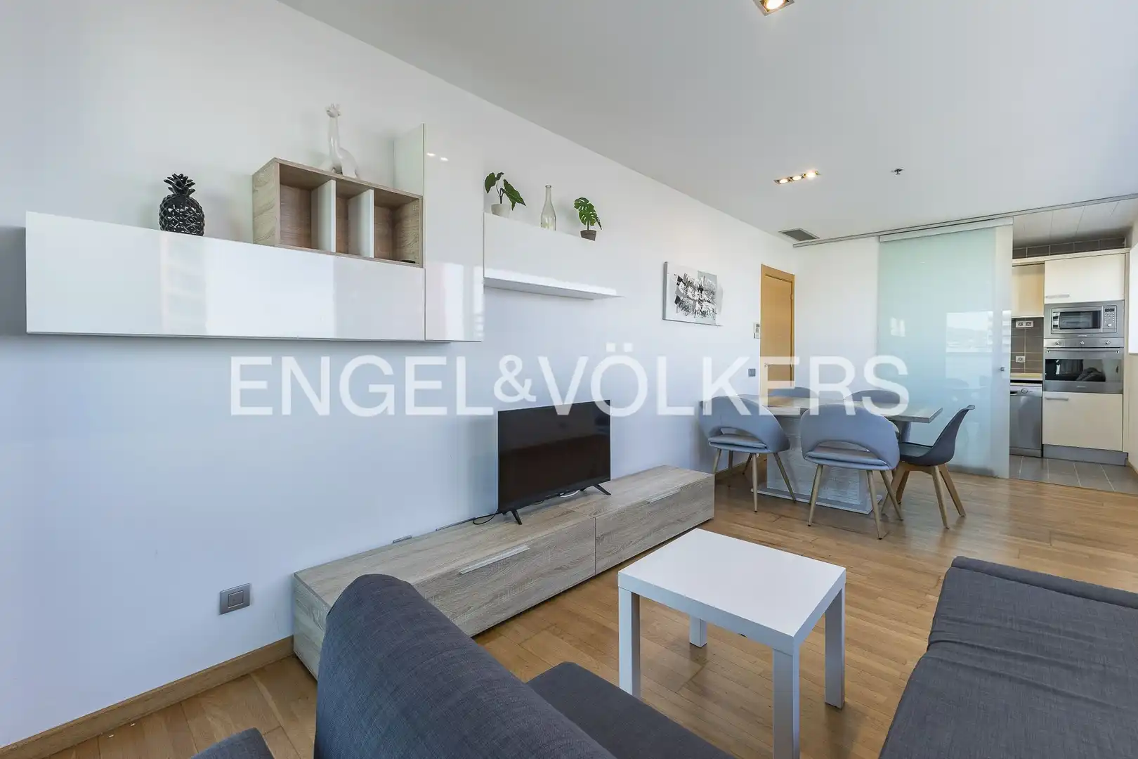 Sala d'estar de Pis en venda en L'Hospitalet de Llobregat amb Aire condicionat, Calefacció i Parquet
