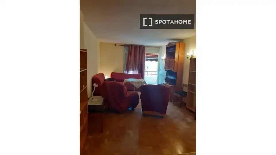 Sala de estar de Piso para compartir en Leganés con Aire acondicionado, Calefacción y Amueblado