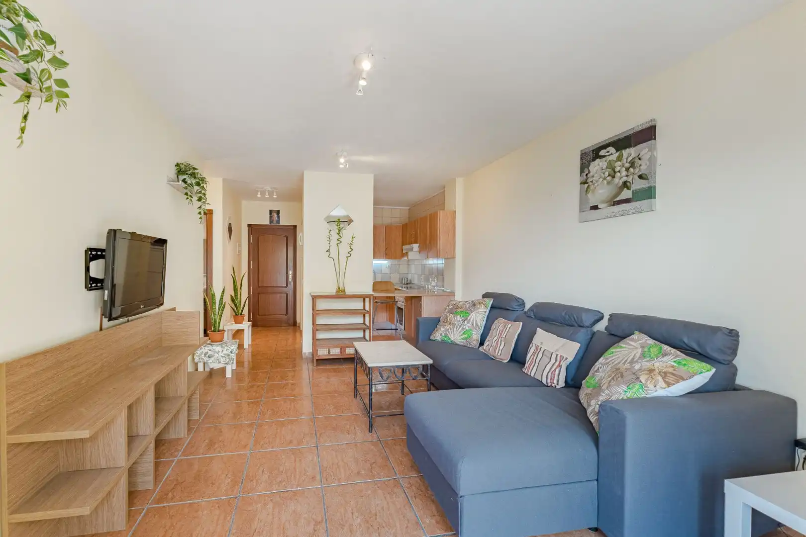 Sala d'estar de Apartament de lloguer en San Miguel de Abona amb Moblat i Piscina comunitària