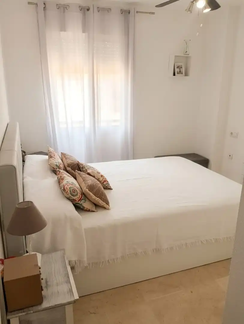 Bedroom of Flat for sale in Málaga  with Terrace, Furnished and Community pool