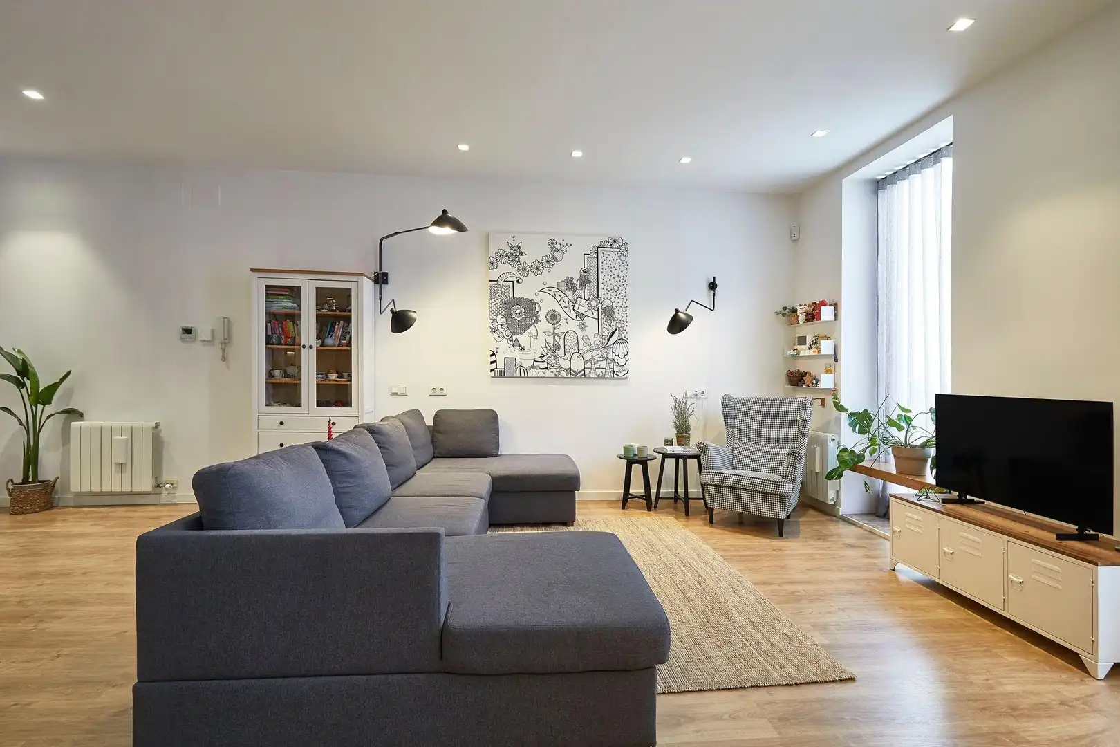 Sala d'estar de Casa o xalet en venda en Badalona amb Aire condicionat, Calefacció i Parquet