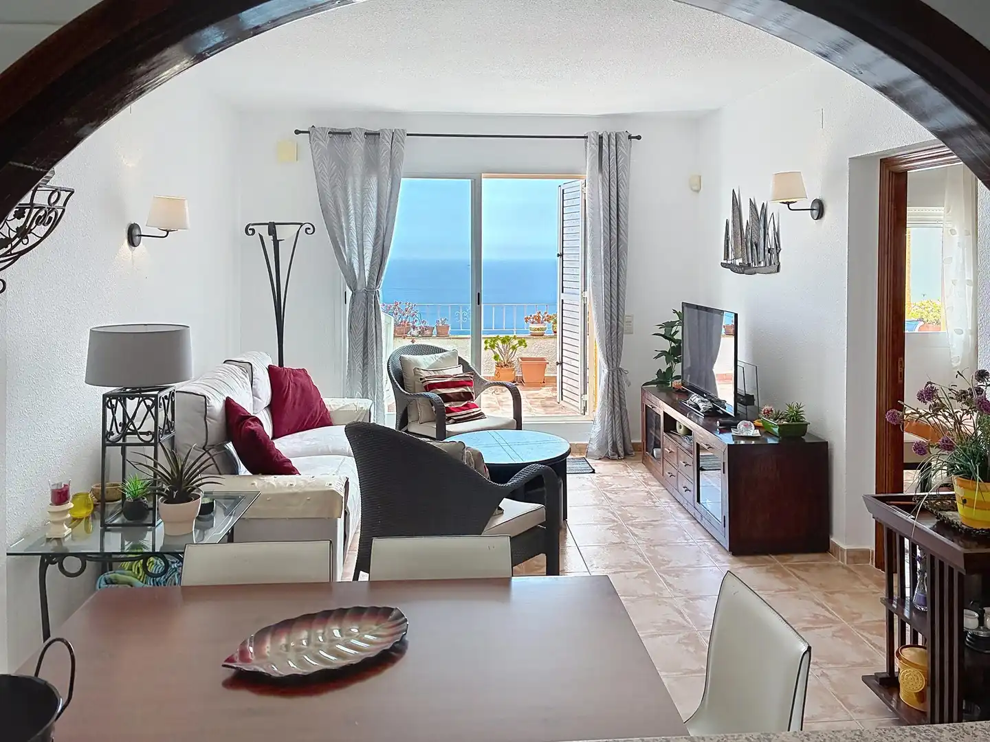 Sala de estar de Apartamento en venta en Benitachell / El Poble Nou de Benitatxell con Aire acondicionado, Calefacción y Terraza