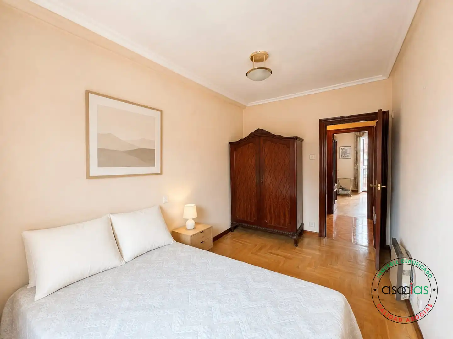 Bedroom of Flat for sale in Gijón   with Heating, Parquet flooring and Terrace