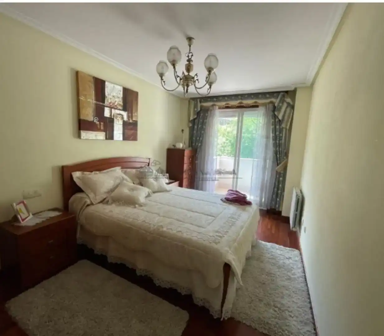 Bedroom of Flat for rent in Ourense Capital   with Parquet flooring, Furnished and Balcony