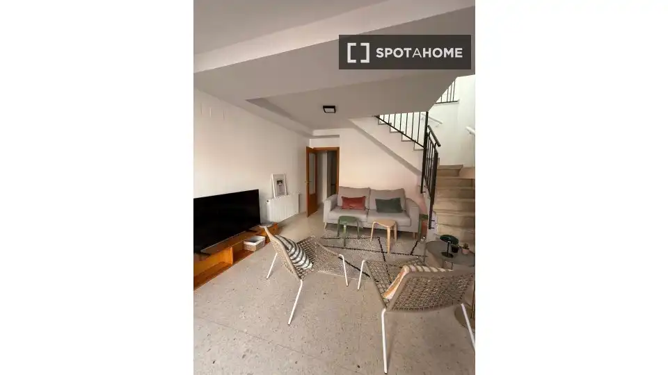 Living room of Flat for rent in Valencia  with Air Conditioner, Heating and Furnished