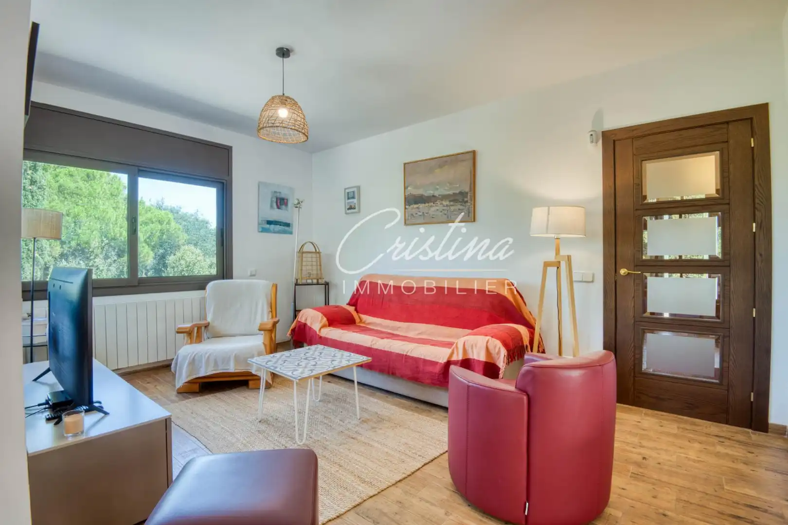 Sala d'estar de Casa o xalet en venda en Santa Cristina d'Aro amb Calefacció i Piscina
