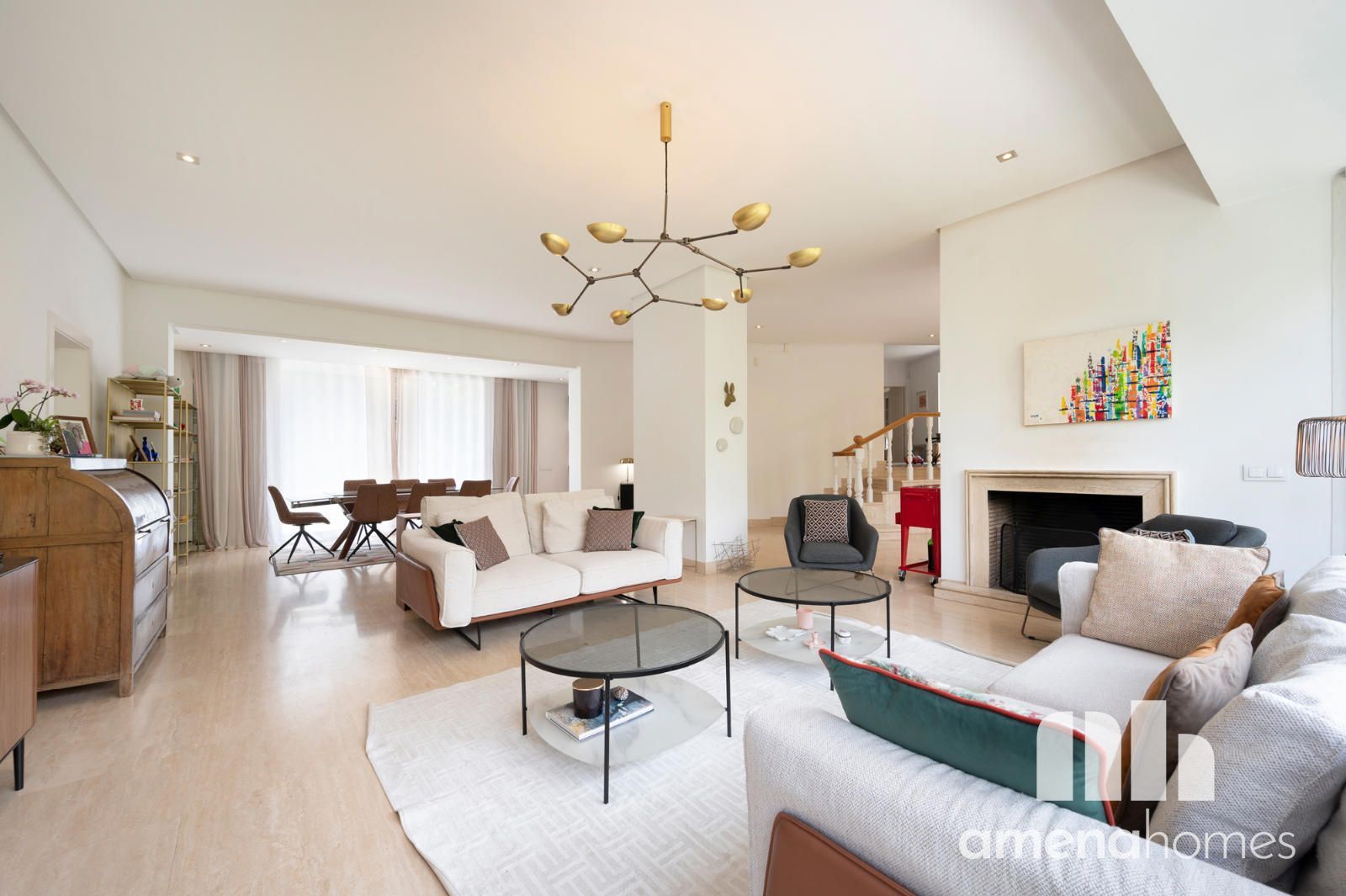 Living room of House or chalet to rent in Fuente del Fresno  with Air Conditioner, Heating and Parquet flooring