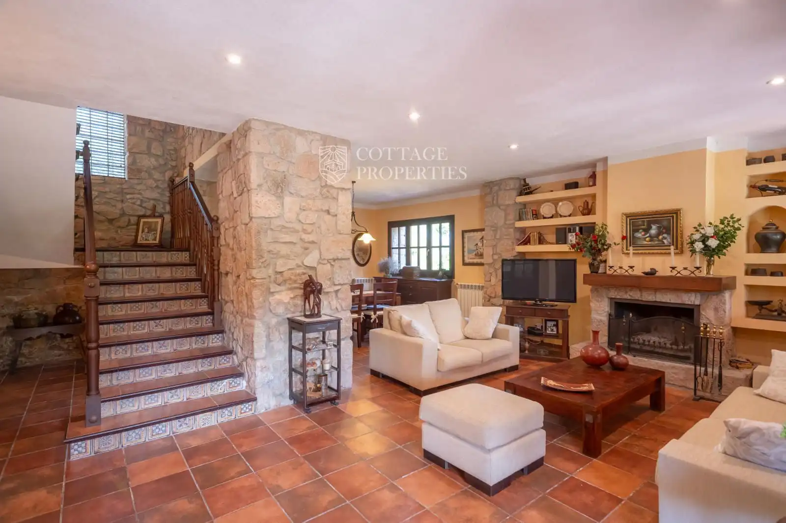 Sala de estar de Finca rústica en venta en Aguilar de Segarra con Calefacción