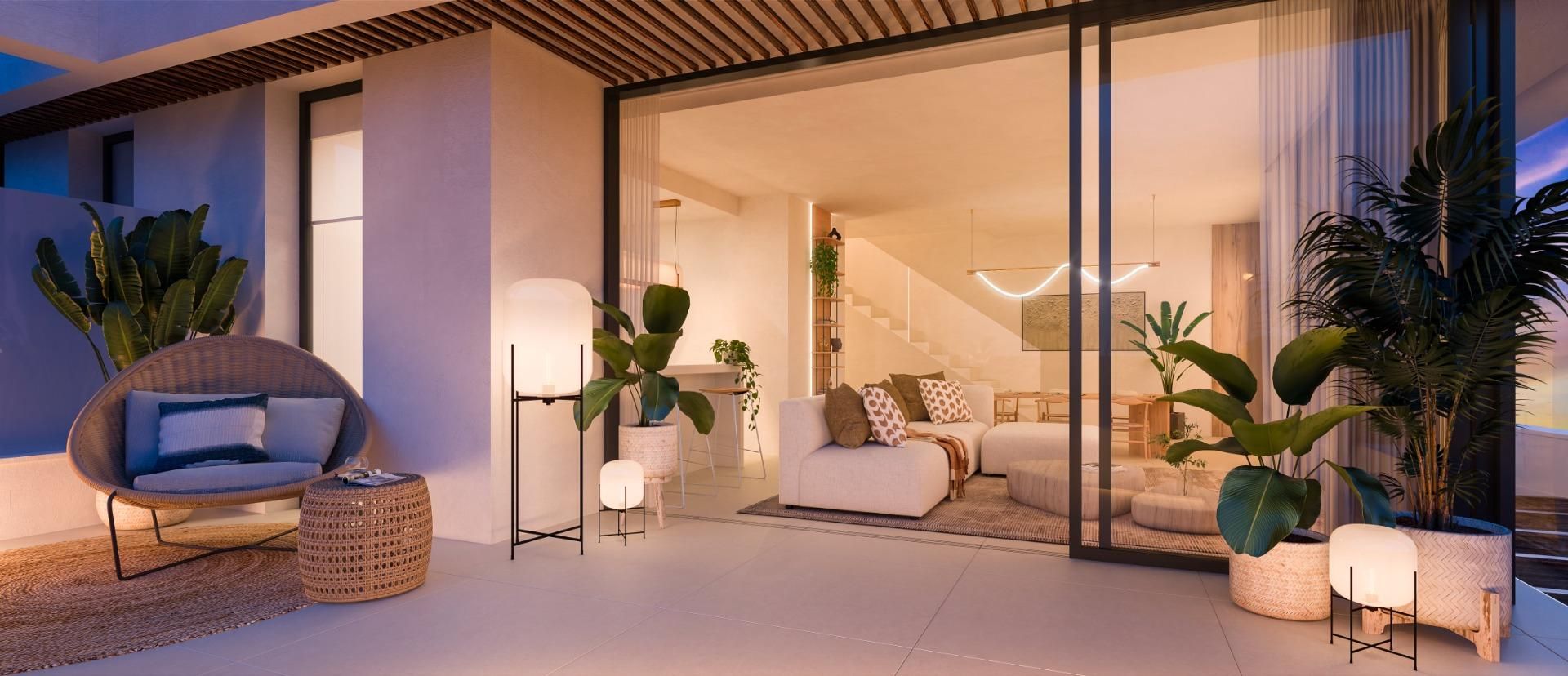 Terrassa de Apartament en venda en Benalmádena amb Aire condicionat, Calefacció i Jardí privat