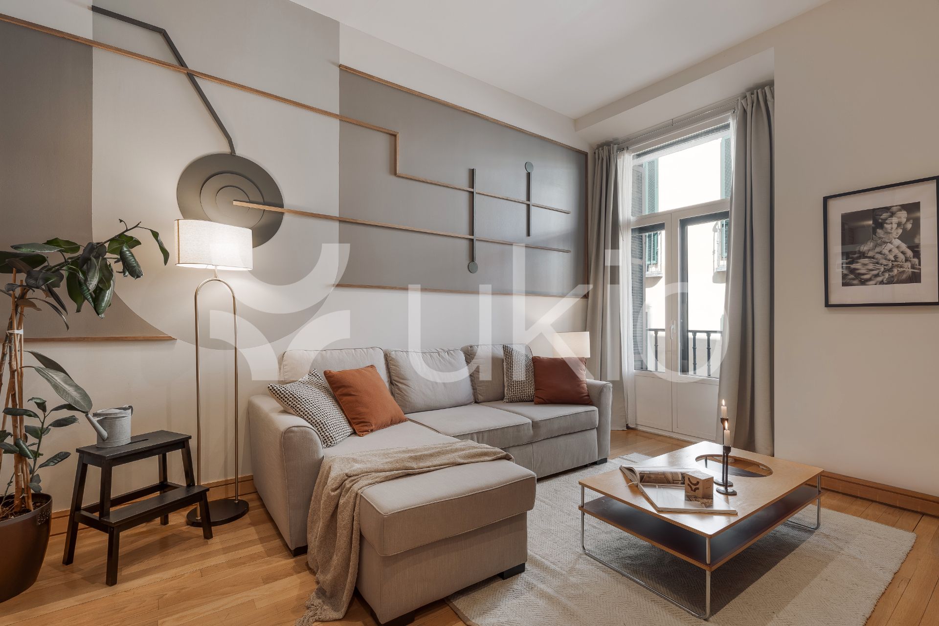 Living room of Apartments for rent in  Madrid Capital  with Air Conditioner, Heating and Furnished