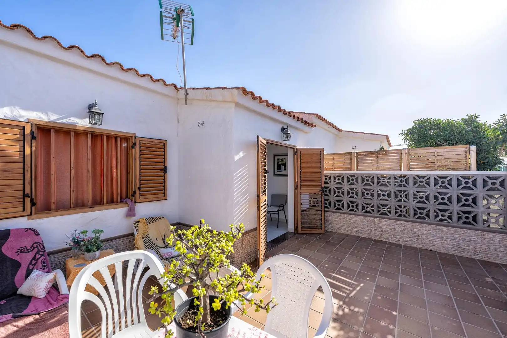 Terraza de Casa adosada en venta en San Bartolomé de Tirajana con Terraza, Amueblado y Piscina comunitaria
