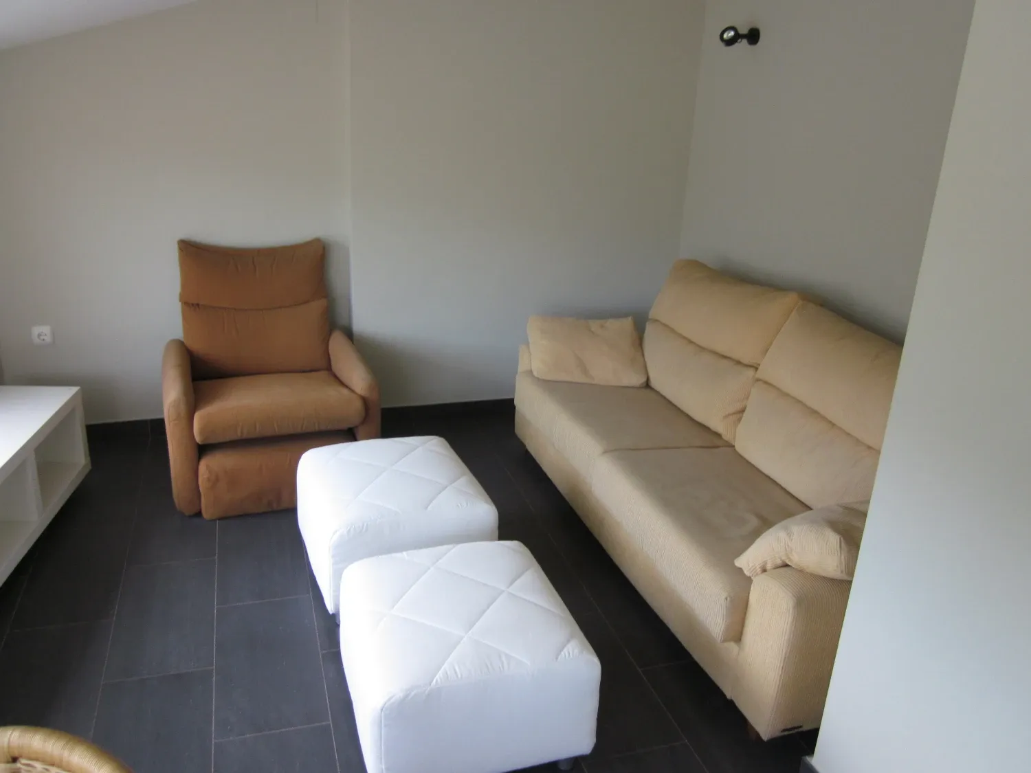 Sala de estar de Apartamento de alquiler en  Murcia Capital con Aire acondicionado, Calefacción y Terraza