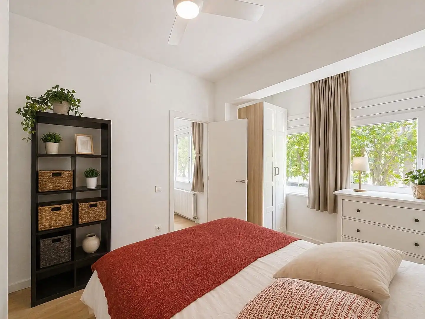 Schlafzimmer von Wohnungen zum Verkauf in Barcelona mit Heizung, Parkett und Terrasse