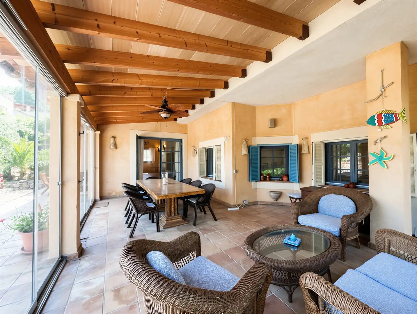 Terrasse von Country house zum Verkauf in Andratx mit Klimaanlage, Heizung und Abstellraum