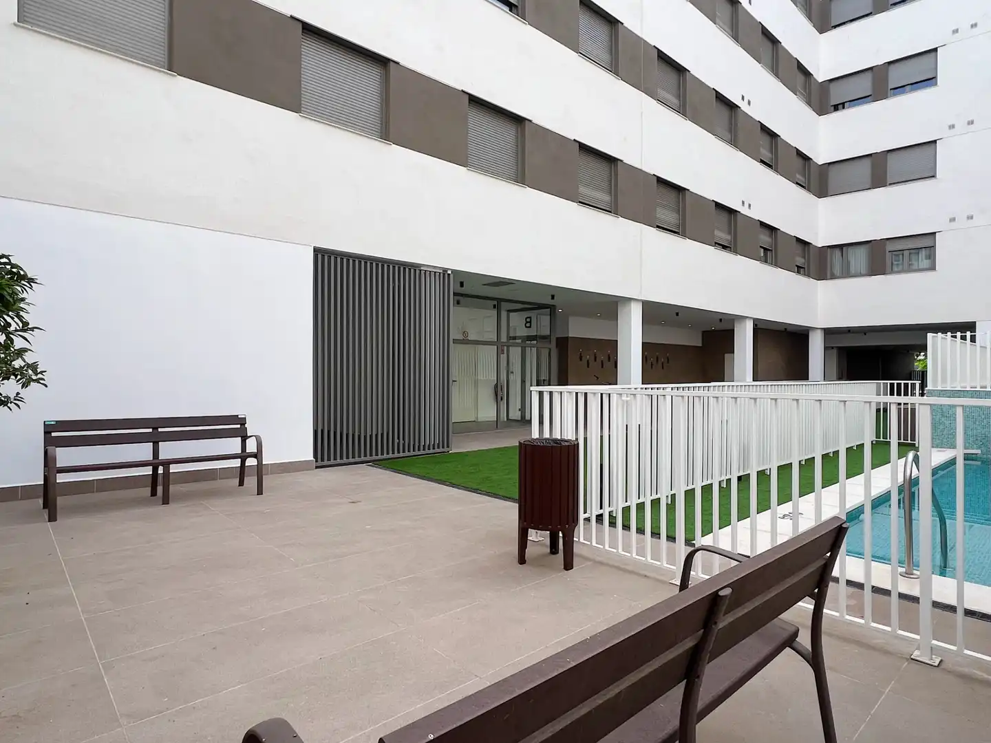 Terrasse von Wohnung zur Miete in Valencia mit Klimaanlage, Heizung und Privatgarten