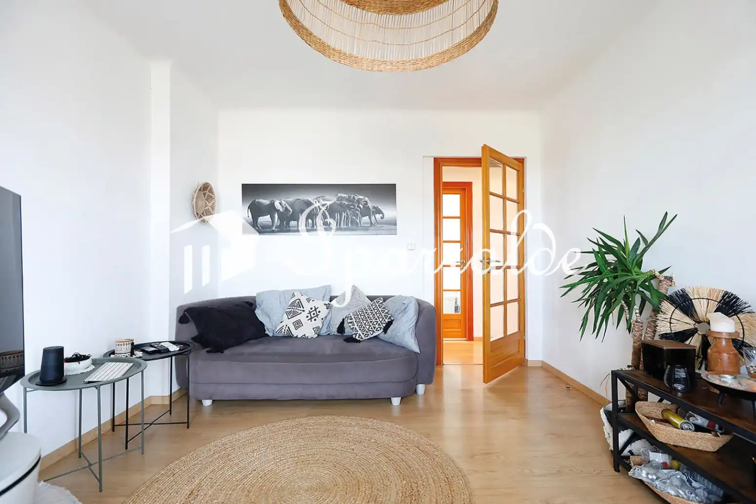 Living room of Flat for sale in Hendaye  with Heating, Parquet flooring and Balcony
