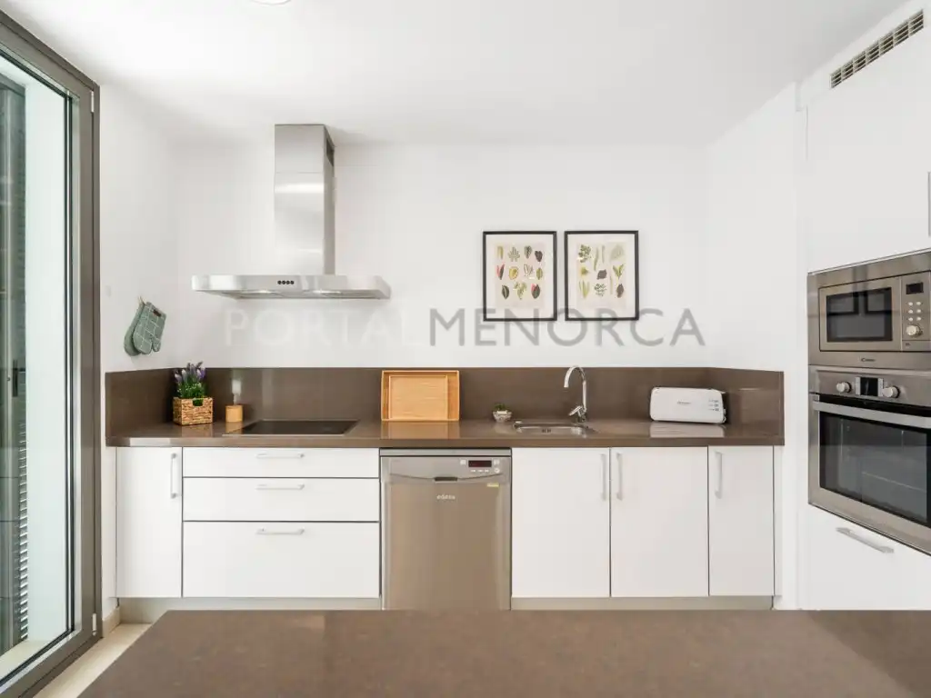 Cuina de Casa o xalet en venda en Es Mercadal amb Jardí privat, Terrassa i Piscina