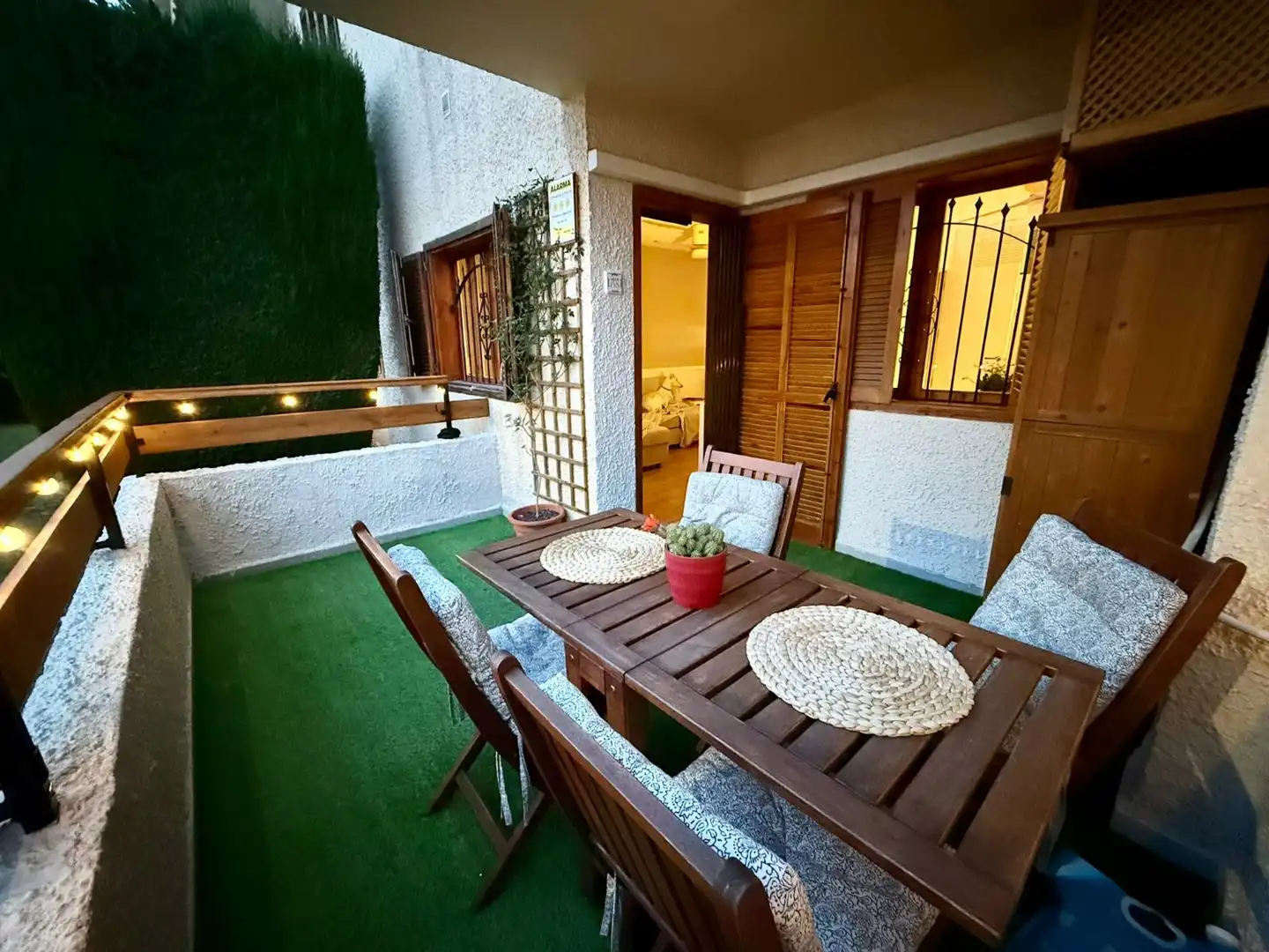 Terrasse von Erdgeschoss zur Miete in San Javier mit Klimaanlage, Terrasse und Möbliert