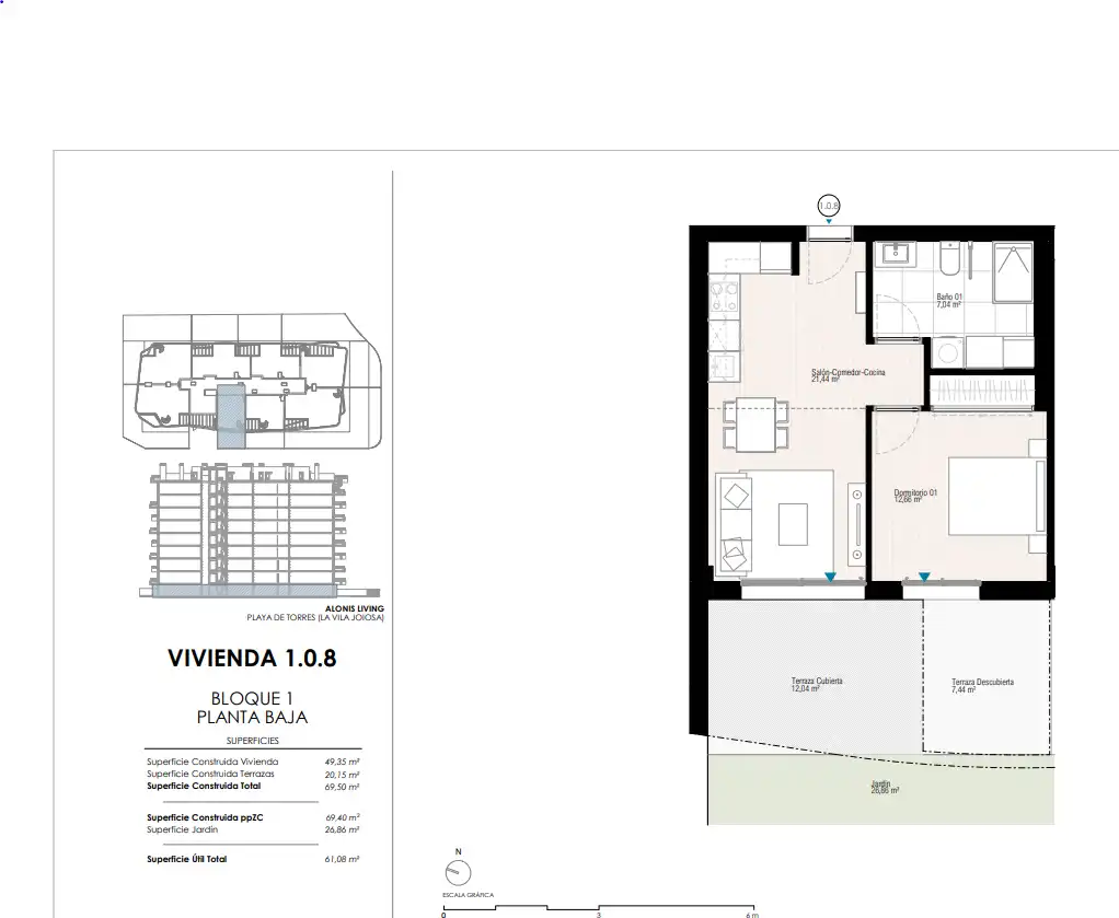 Appartement compact avec piscine à vendre à Platja de Torres, imagen 3