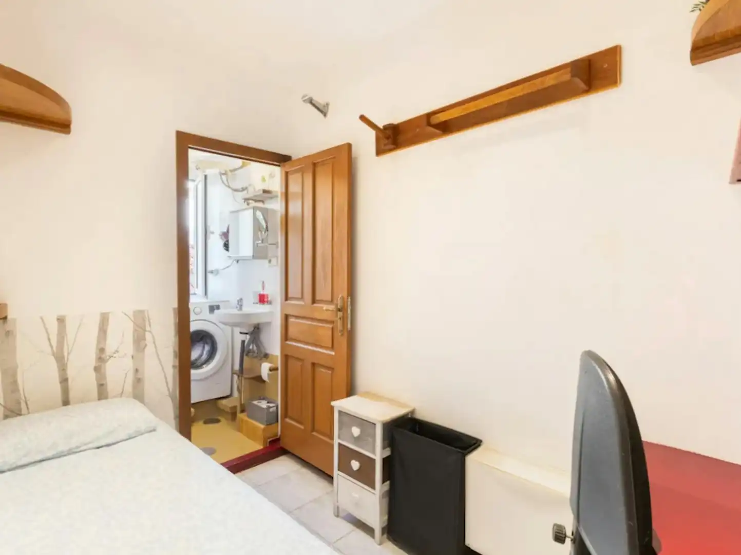 Schlafzimmer von Wohnung zur Miete in Madrid mit Klimaanlage, Heizung und Möbliert