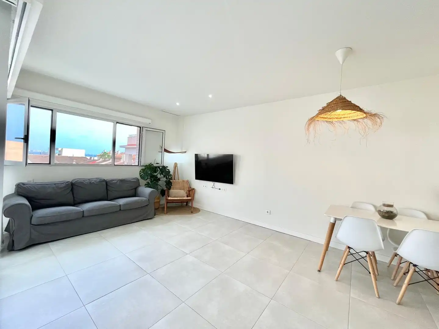 Sala d'estar de Àtic de lloguer en San Javier amb Aire condicionat, Calefacció i Terrassa