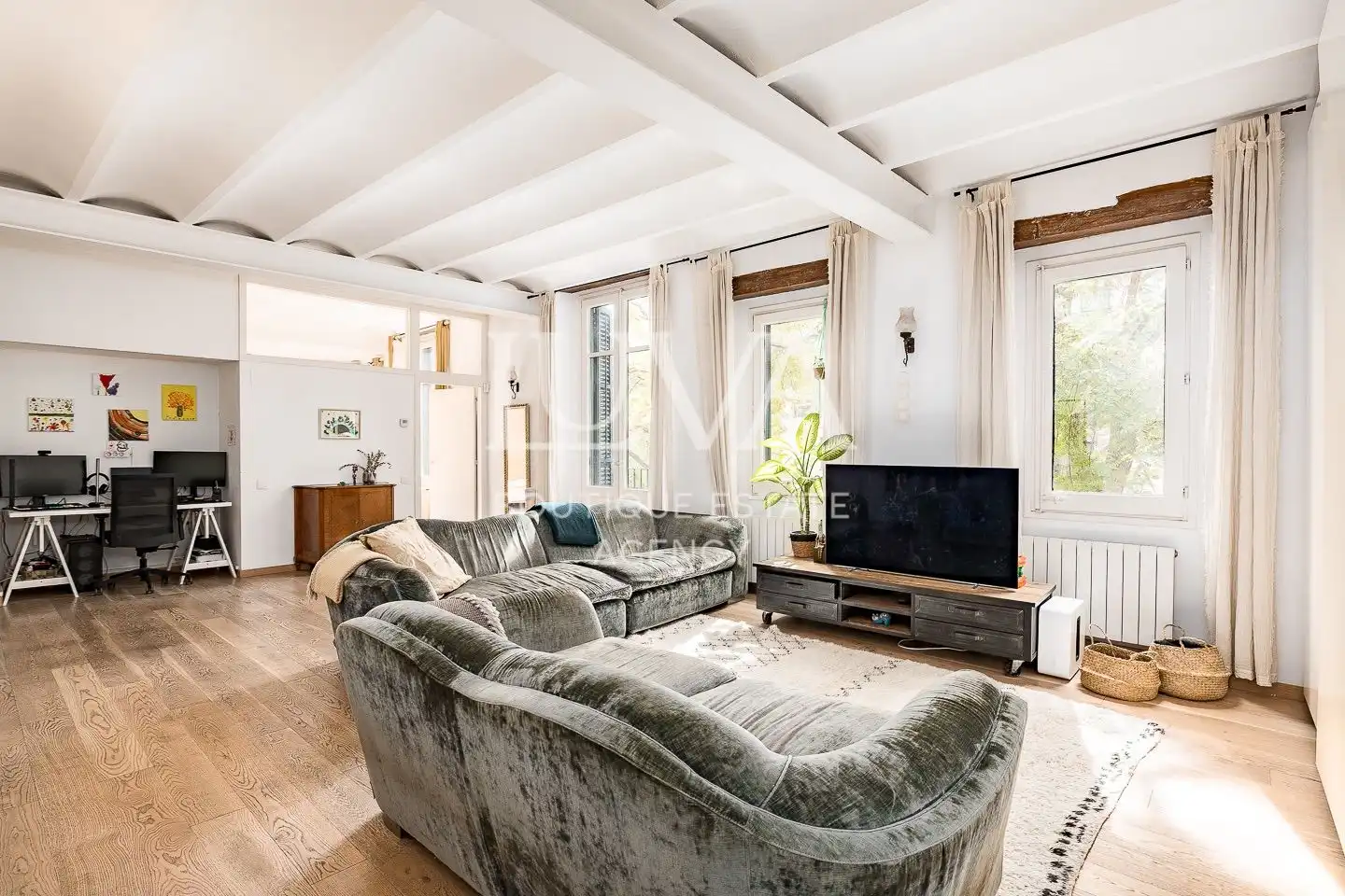 Sala de estar de Apartamento en venta en Barcelona con Aire acondicionado, Calefacción y Terraza