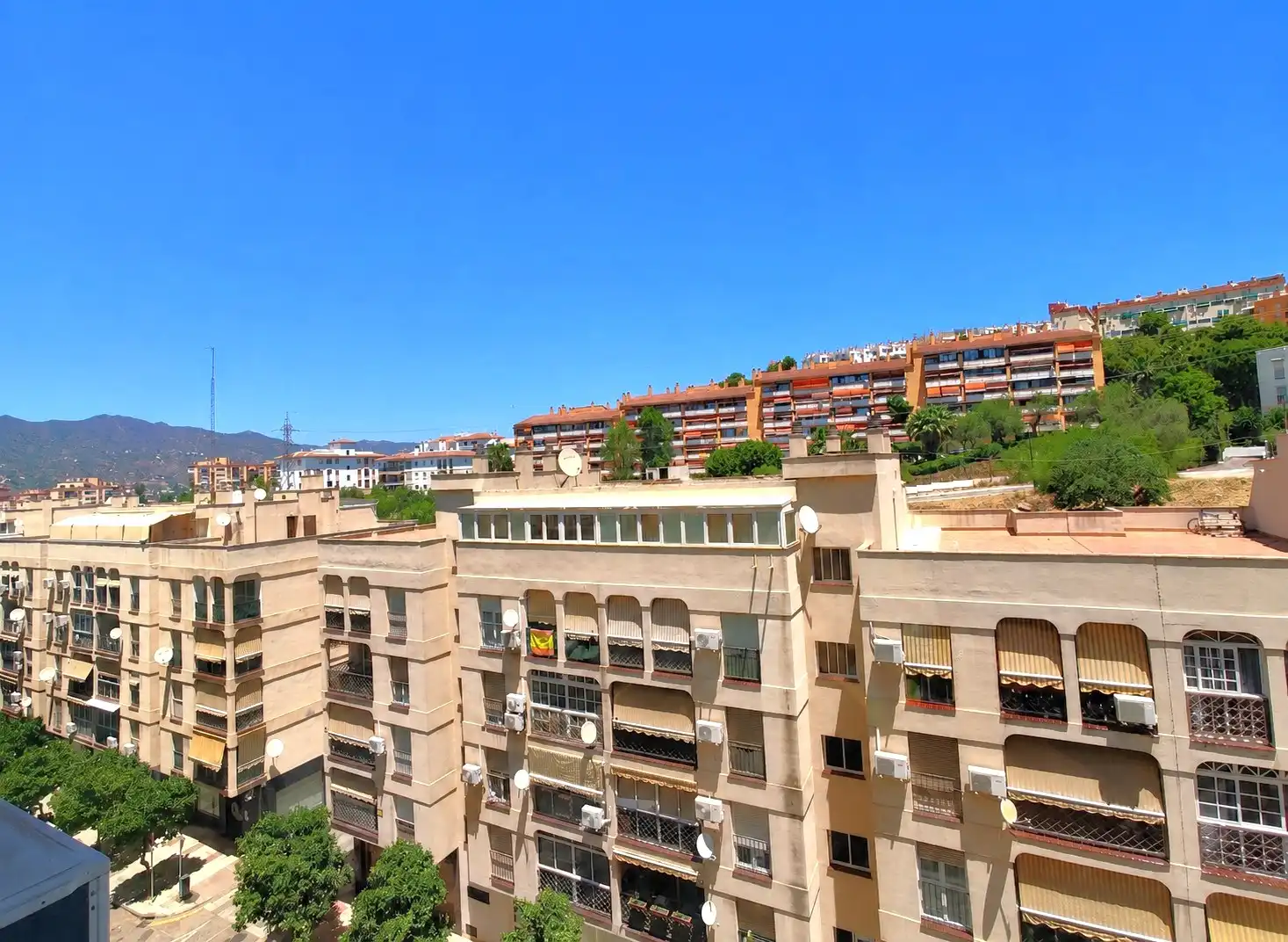 Außenansicht von Wohnung zur Miete in Málaga mit Klimaanlage, Möbliert und Waschmaschine