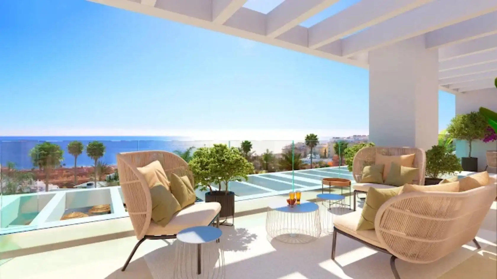 Terraza de Apartamento en venta en Mijas con Aire acondicionado, Calefacción y Terraza