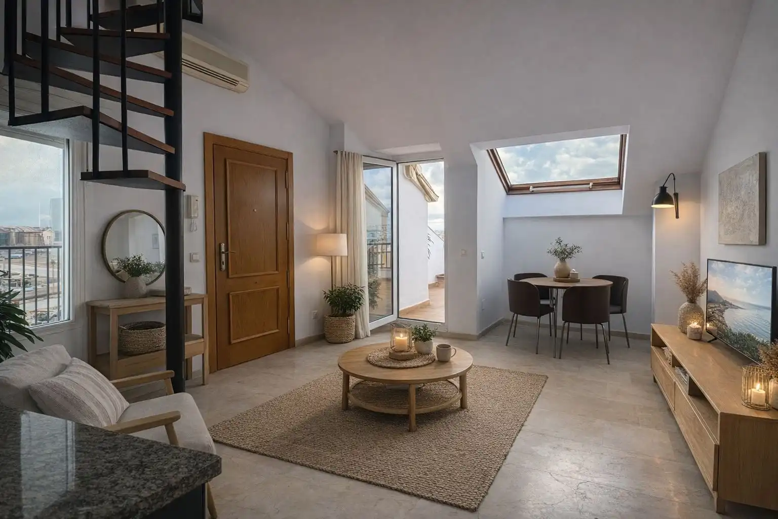Sala de estar de Ático en venta en Fuengirola con Aire acondicionado, Calefacción y Terraza