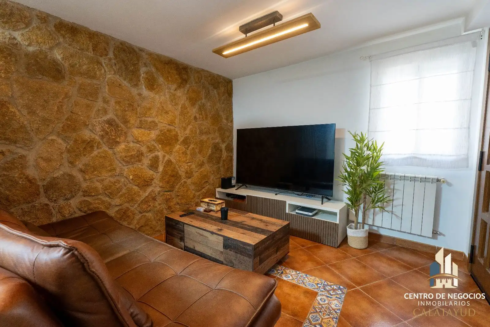 Sala de estar de Casa o chalet en venta en Maluenda con Calefacción, Terraza y Amueblado