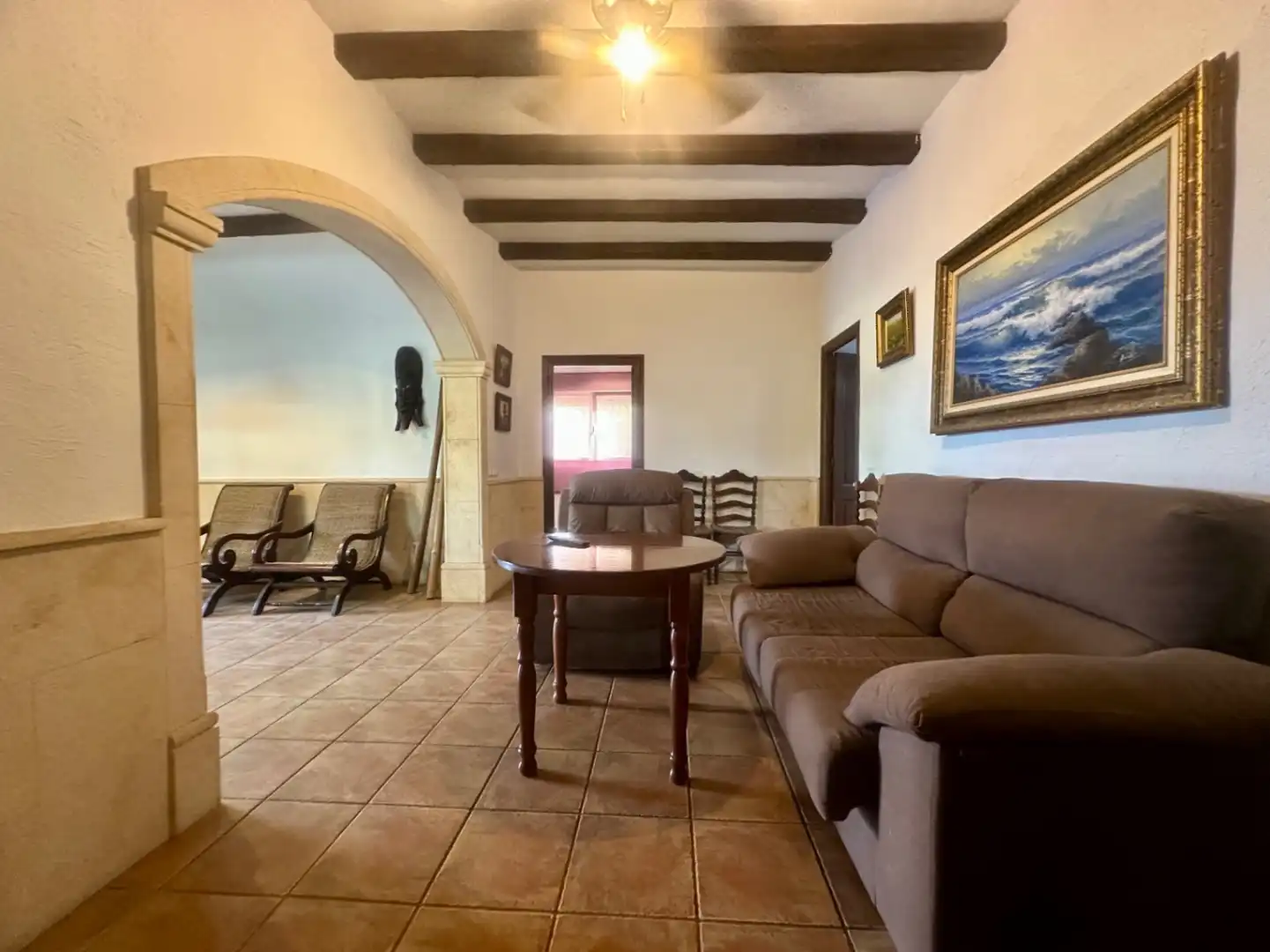 Sala de estar de Finca rústica en venta en Callosa d'en Sarrià con Jardín privado, Terraza y Trastero