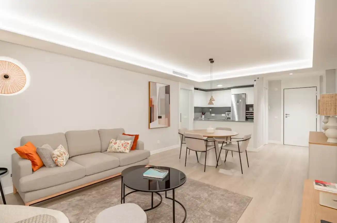 Sala d'estar de Apartament de lloguer amb opció a compra en Madrid amb Aire condicionat, Calefacció i Parquet