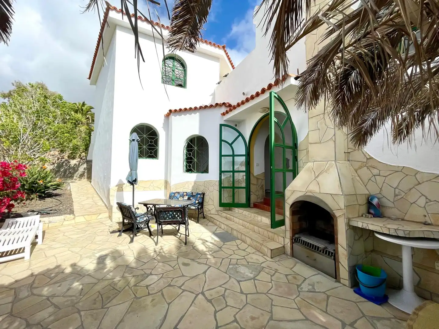 Exterior view of Houses for sale in Granadilla de Abona  with Private garden, Terrace and Swimming Pool