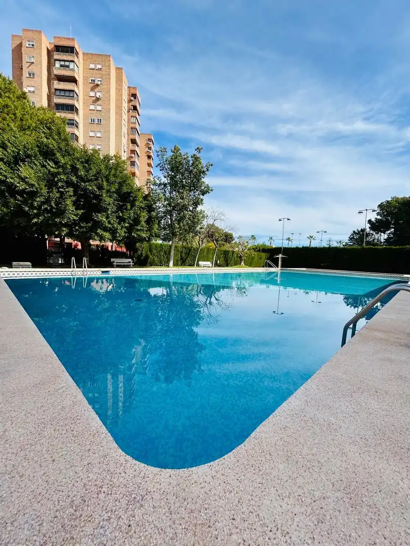Piscina de Pis en venda en Alicante / Alacant amb Aire condicionat, Jardí privat i Moblat