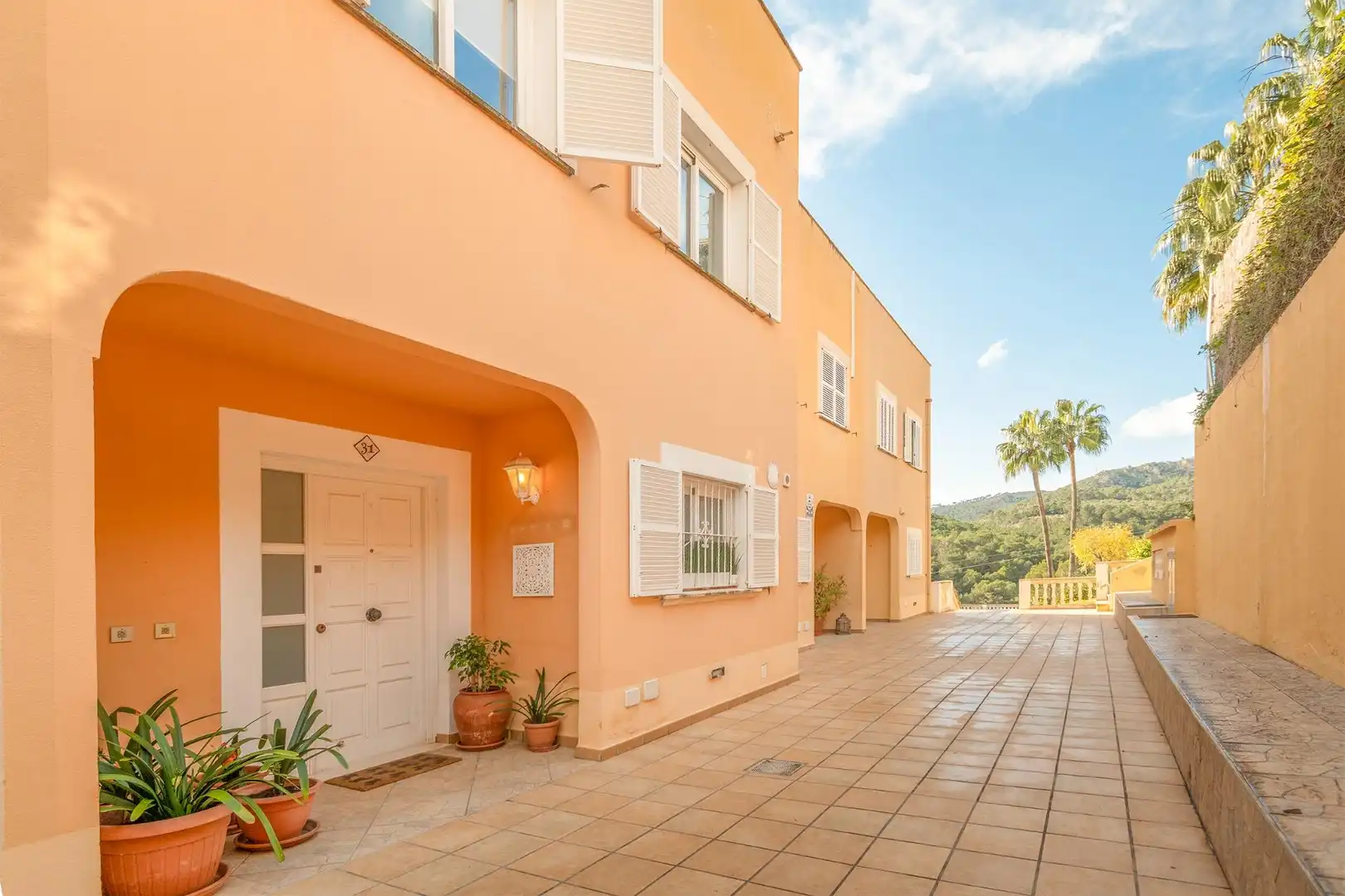 Vista exterior de Casa adosada en venta en  Palma de Mallorca con Aire acondicionado, Calefacción y Jardín privado