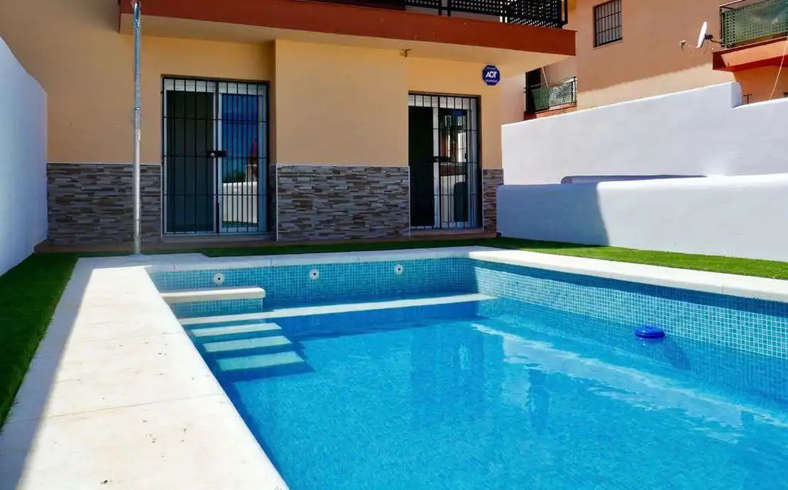 Swimming pool of Ground floor for sale in El Ronquillo  with Private garden, Terrace and Swimming Pool
