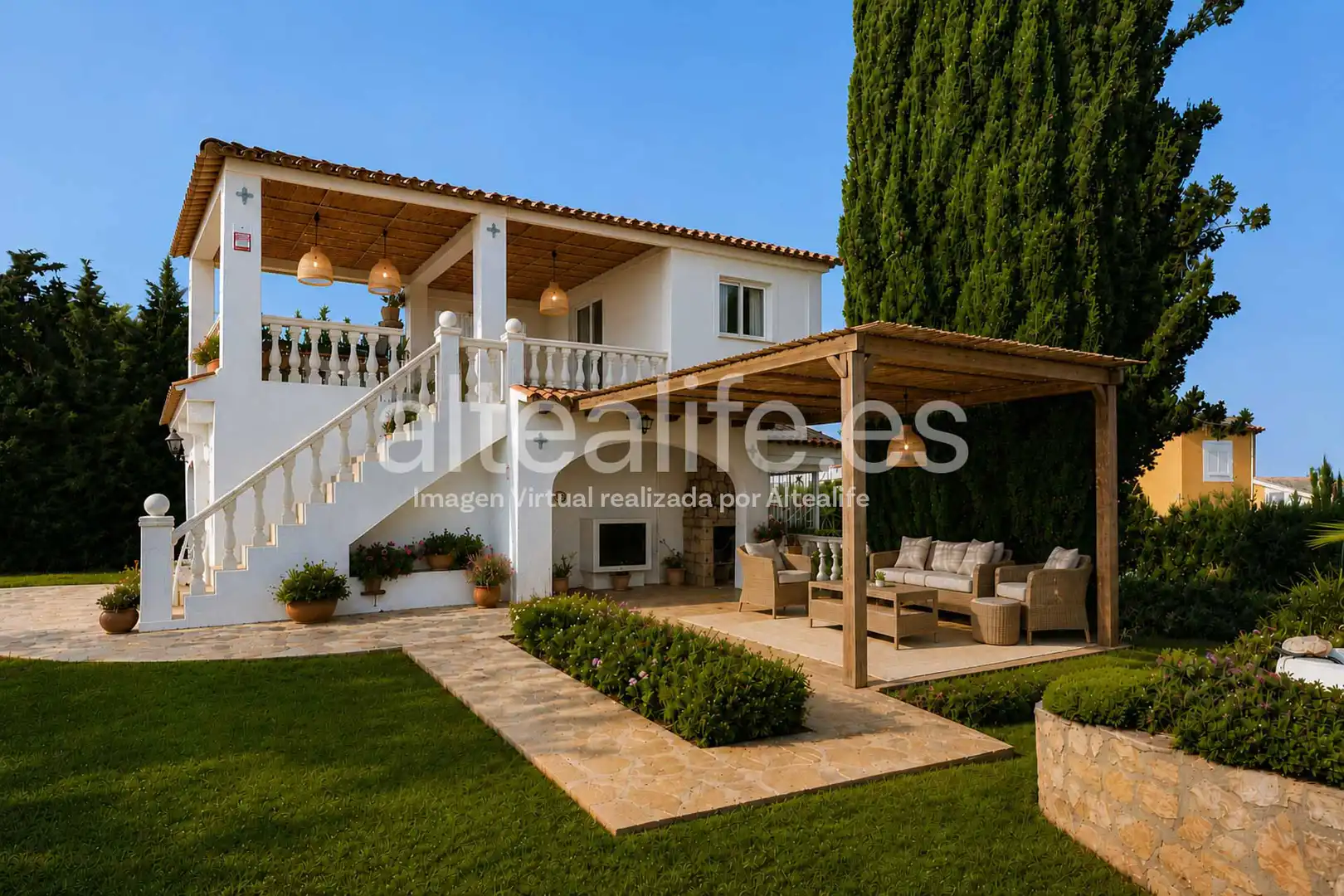 Terraza de Casa o chalet en venta en La Nucia con Aire acondicionado, Jardín privado y Terraza