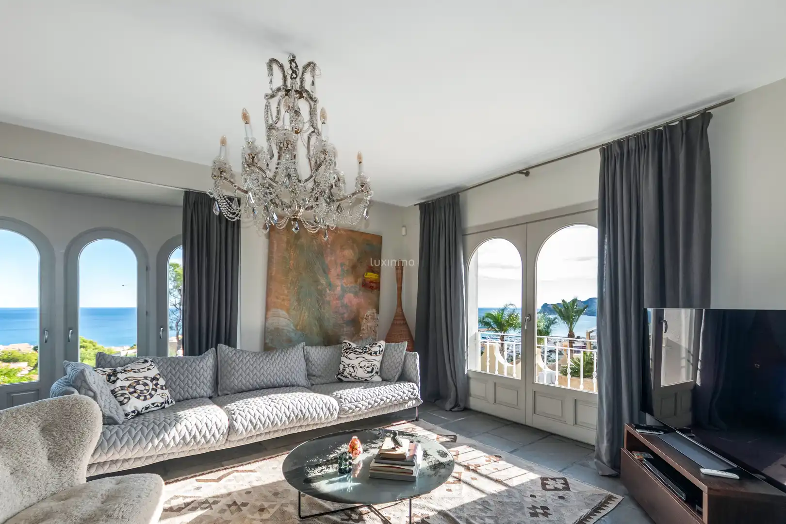 Sala de estar de Casa o chalet en venta en Altea con Aire acondicionado, Calefacción y Terraza
