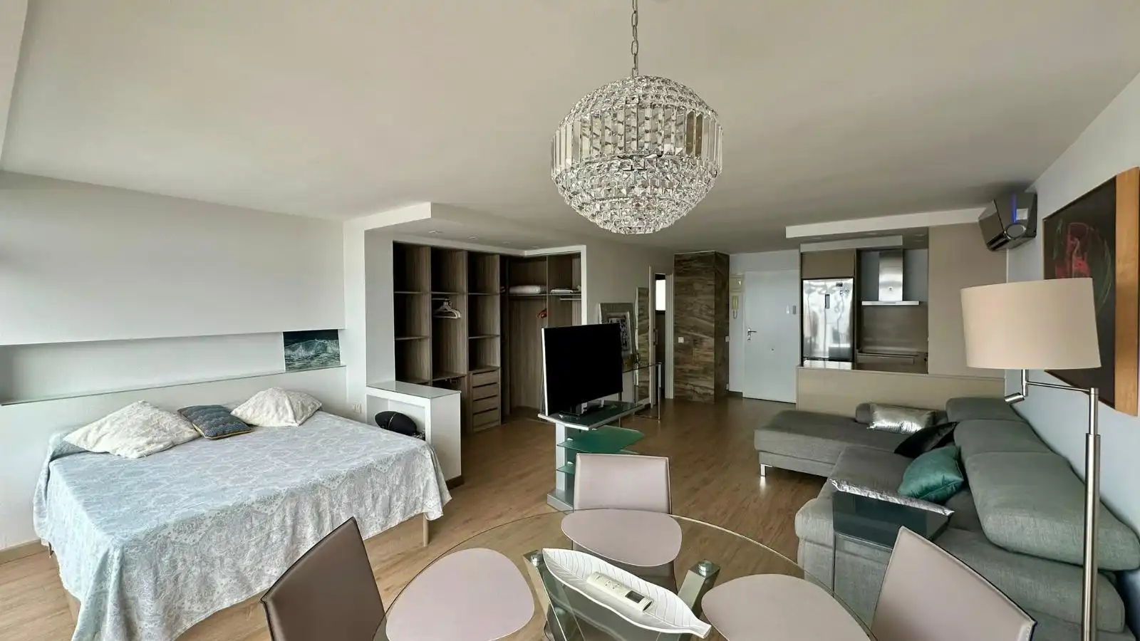 Living room of Lofts for sale in Benidorm  with Air Conditioner, Private garden and Furnished