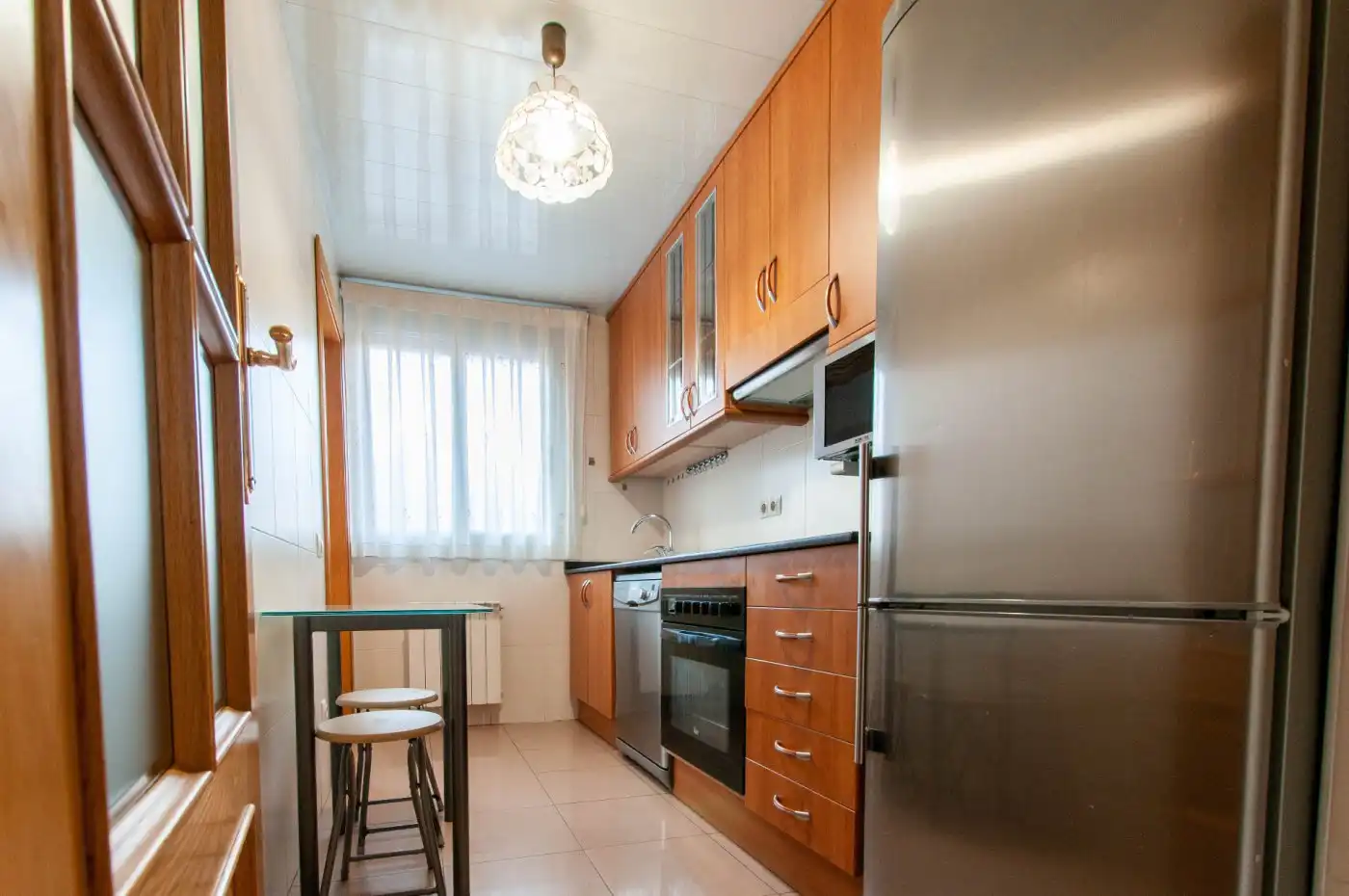 Cocina de Piso de alquiler en Sabadell con Aire acondicionado, Calefacción y Parquet
