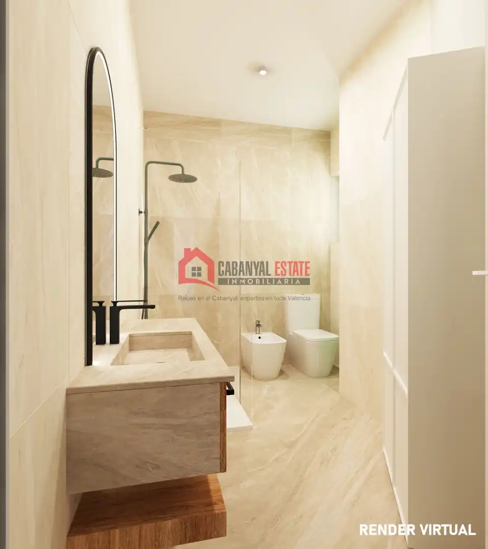 Bany de Apartament en venda en Valencia amb Aire condicionat, Terrassa i Moblat