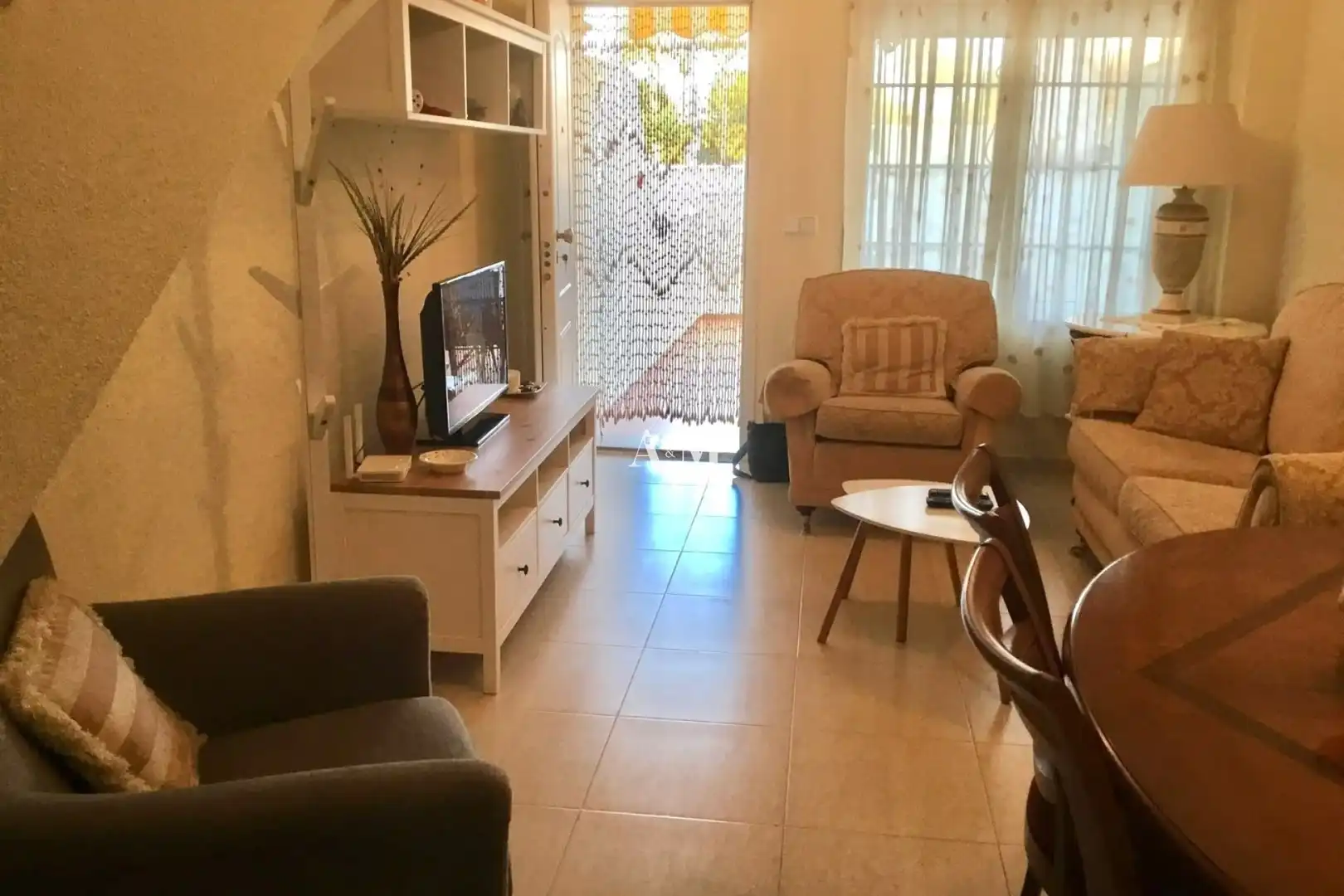 Sala d'estar de Casa adosada de lloguer en San Javier amb Terrassa, Piscina i Moblat