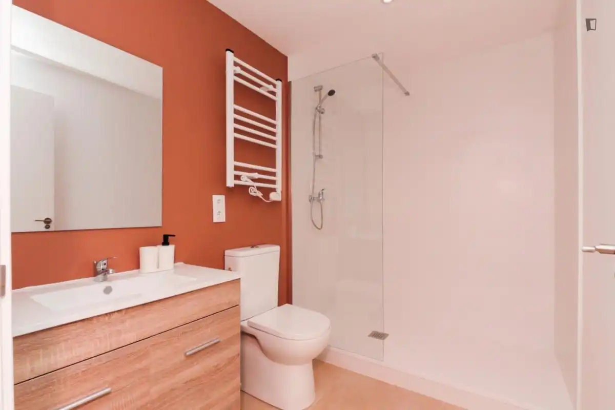 Baño de Apartamento para compartir en Reus con Calefacción, Amueblado y Lavadora
