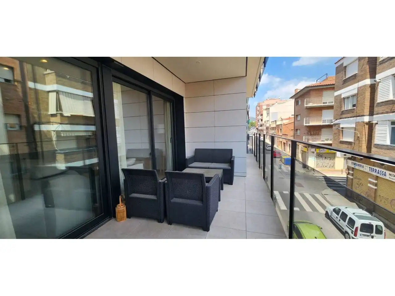 Terrasse von Wohnung zur Miete in Terrassa mit Klimaanlage, Heizung und Terrasse