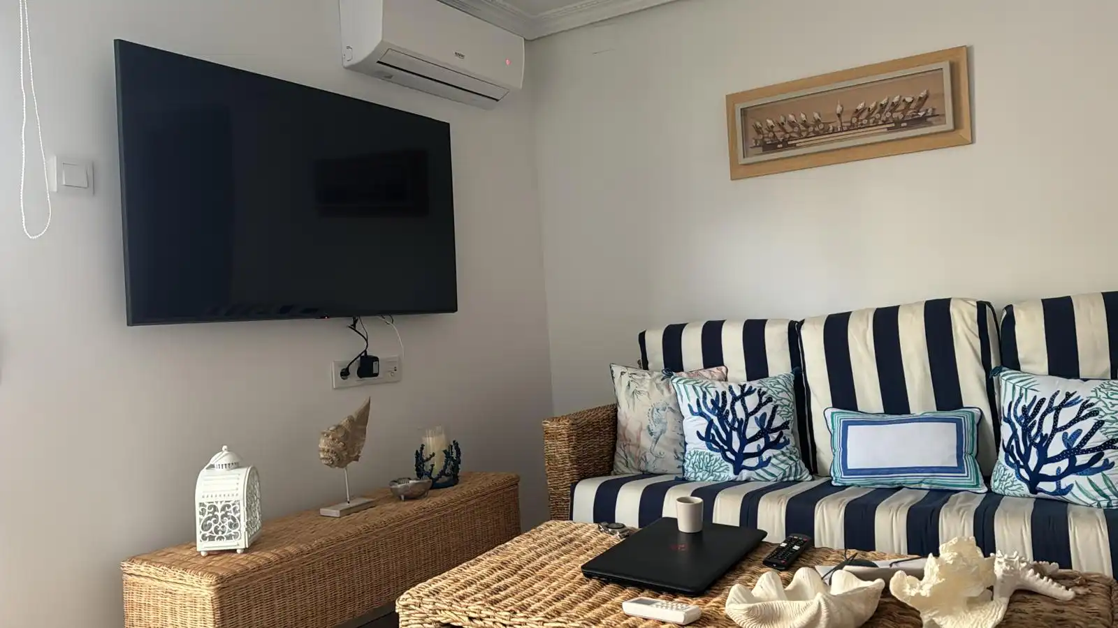 Living room of Apartments for sale in Benicasim / Benicàssim  with Air Conditioner, Heating and Private garden