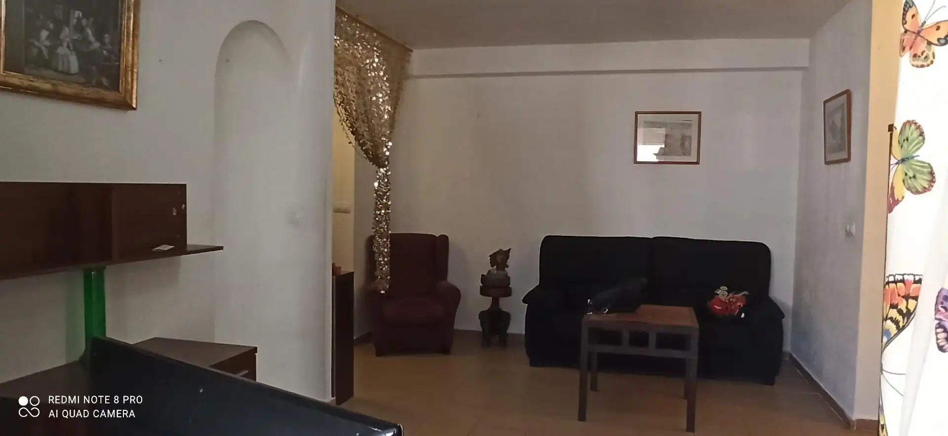 Sala d'estar de Pis de lloguer en Villajoyosa / La Vila Joiosa amb Aire condicionat, Jardí privat i Terrassa