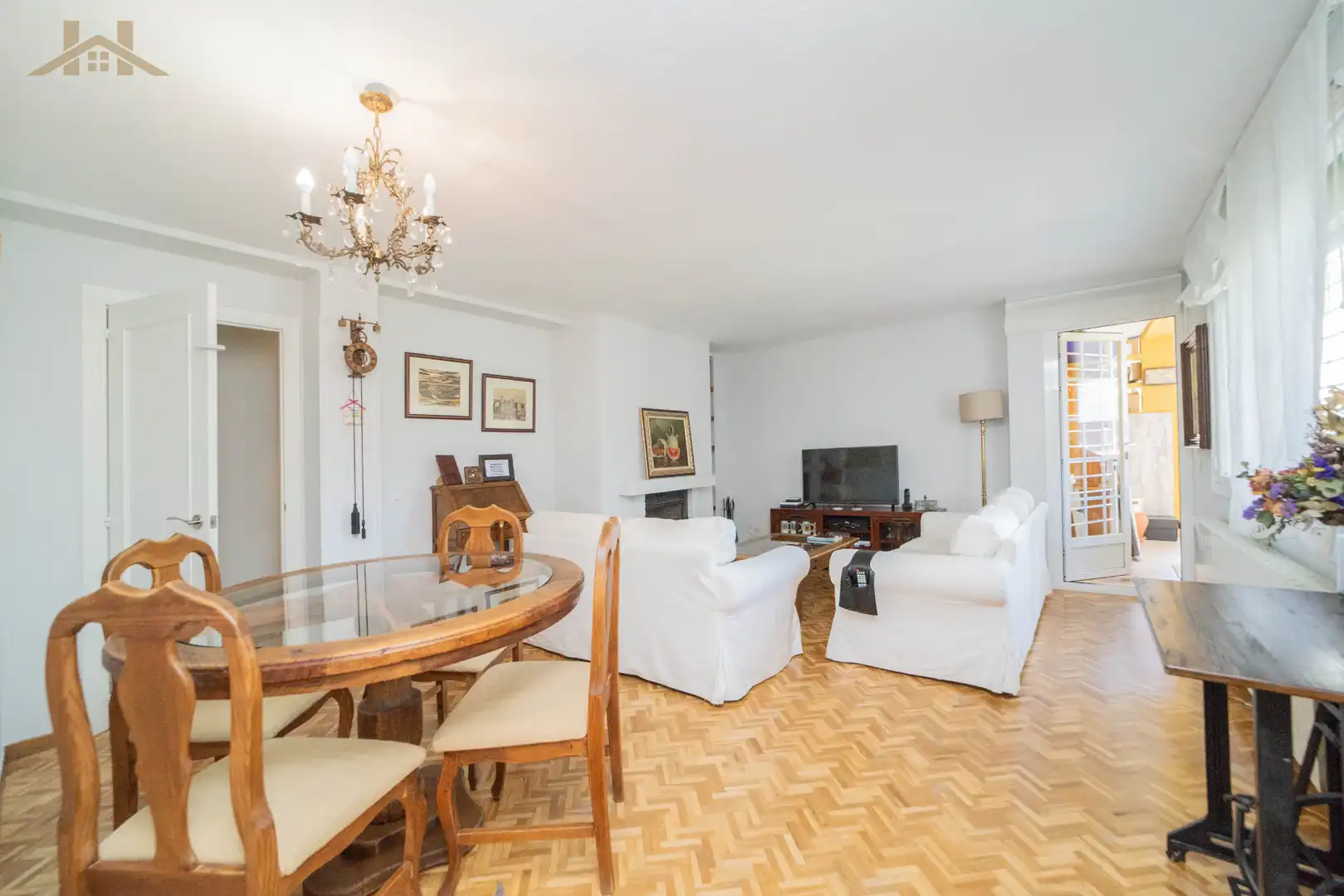 Sala de estar de Piso en venta en Galapagar con Calefacción, Parquet y Terraza