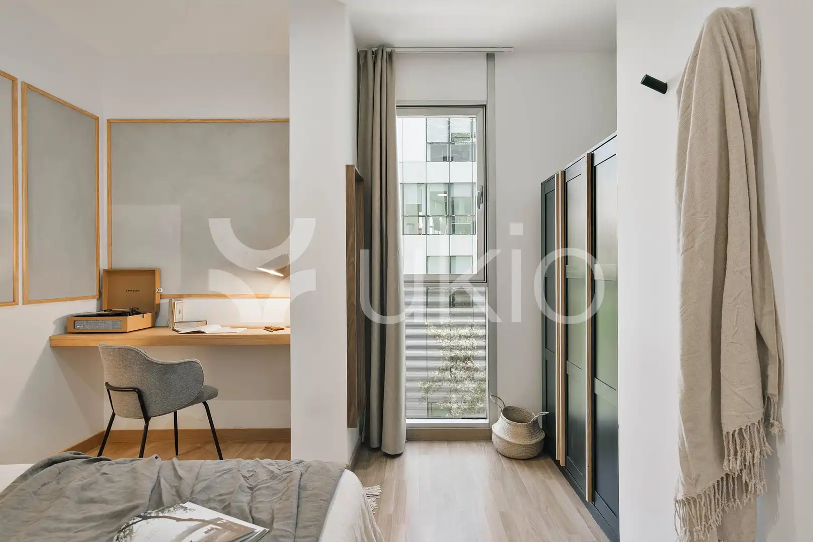 Schlafzimmer von Wohnungen zur Miete in Barcelona mit Klimaanlage, Heizung und Möbliert