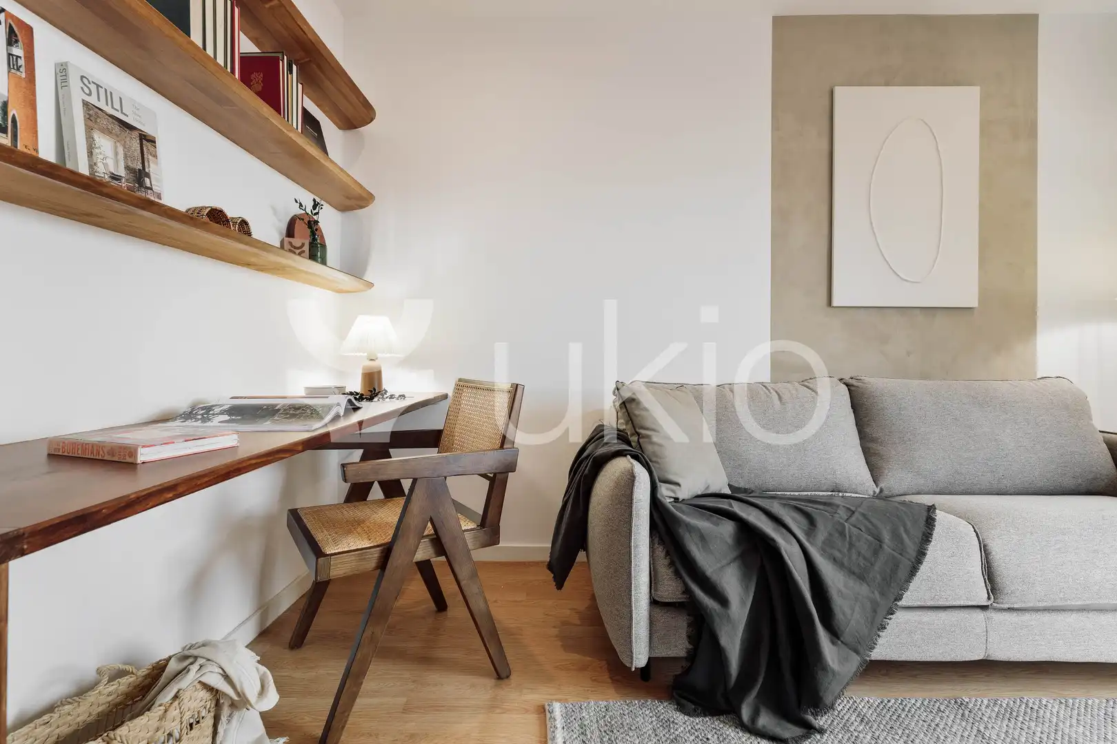 Sala de estar de Apartamento de alquiler en Barcelona con Aire acondicionado, Calefacción y Terraza